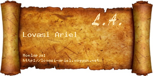 Lovasi Ariel névjegykártya